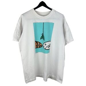 Vintage 90s Isabel Smith The Smile Maker Artist Graphic Fish Shirt Size XL